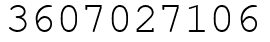 Число 3607027106.