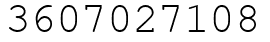 Число 3607027108.