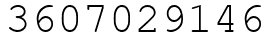 Число 3607029146.