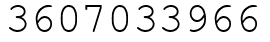 Число 3607033966.