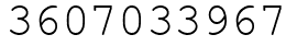 Число 3607033967.