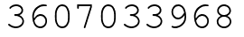 Число 3607033968.