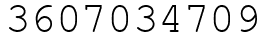 Число 3607034709.