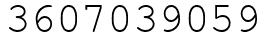 Число 3607039059.