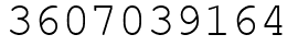 Число 3607039164.