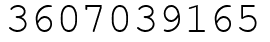 Число 3607039165.