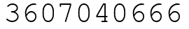 Число 3607040666.
