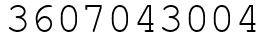 Число 3607043004.