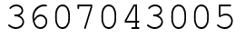 Число 3607043005.