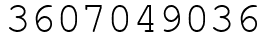 Число 3607049036.