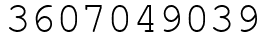 Число 3607049039.