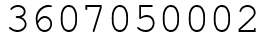 Число 3607050002.