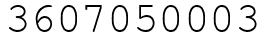 Число 3607050003.