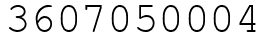 Число 3607050004.