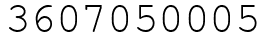 Число 3607050005.