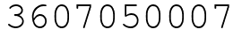 Число 3607050007.