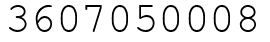 Число 3607050008.