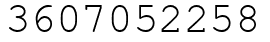 Число 3607052258.