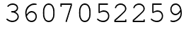 Число 3607052259.