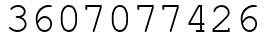 Число 3607077426.