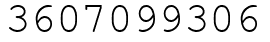 Число 3607099306.