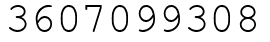 Число 3607099308.