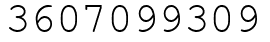 Число 3607099309.