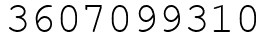 Число 3607099310.