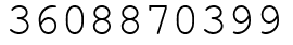 Число 3608870399.