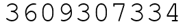 Число 3609307334.