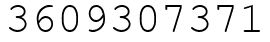 Число 3609307371.