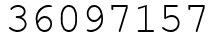 Число 36097157.