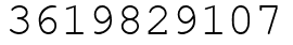 Число 3619829107.