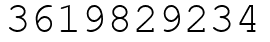 Число 3619829234.
