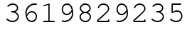 Число 3619829235.
