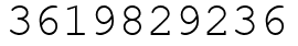 Число 3619829236.