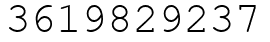 Число 3619829237.