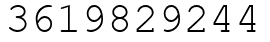 Число 3619829244.