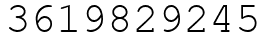 Число 3619829245.