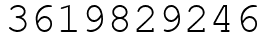 Число 3619829246.