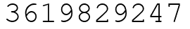 Число 3619829247.