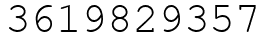 Число 3619829357.