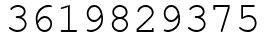Число 3619829375.