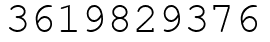 Число 3619829376.