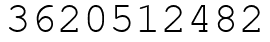Число 3620512482.