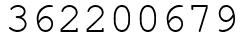 Число 362200679.