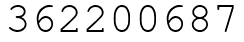 Число 362200687.