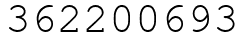 Число 362200693.