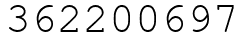 Число 362200697.
