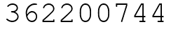 Число 362200744.